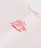 Babies' short-sleeved plain cotton T-shirt FLEUR pink