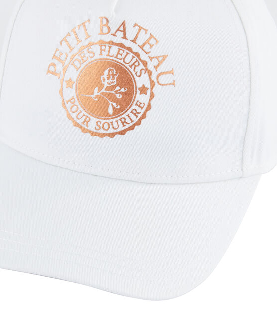 Twill cap for girls MARSHMALLOW white