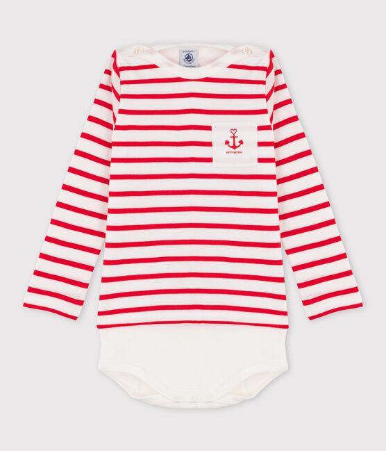 Women's printed Heart T-shirt MARSHMALLOW white/PEPS red
