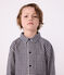 Boys' checked cotton shirt SOIR blue/MILK