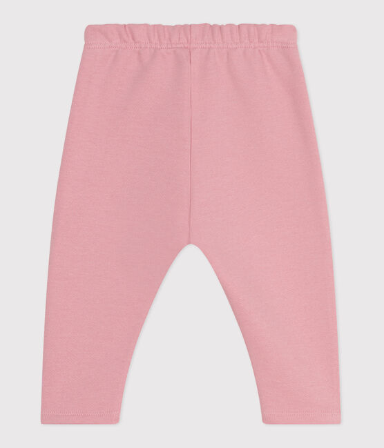 Babies' jogging bottoms in plain cotton CHARME pink