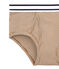 men's milleraie striped briefs BRINDILLE brown/MARSHMALLOW white