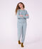 Women's plain cotton terry pyjamas SEDUMBLUE