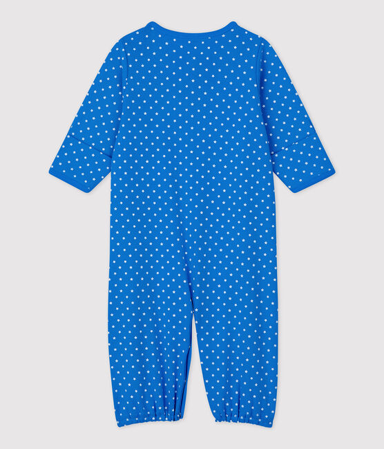 Babies' Organic Cotton Jumpsuit BRASIER blue/MARSHMALLOW grey