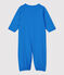 Babies' Organic Cotton Jumpsuit BRASIER blue/MARSHMALLOW grey
