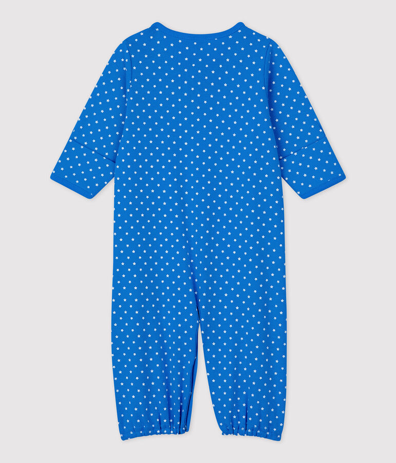 Babies' Organic Cotton Jumpsuit blue/white