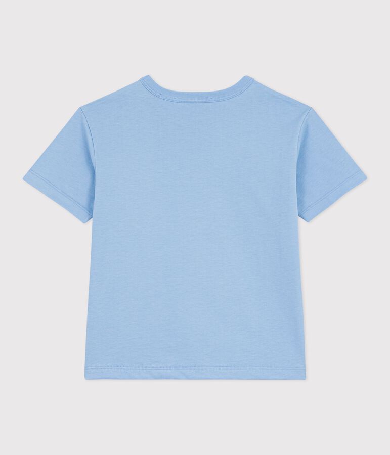 Children's short-sleeved cotton T-shirt blue