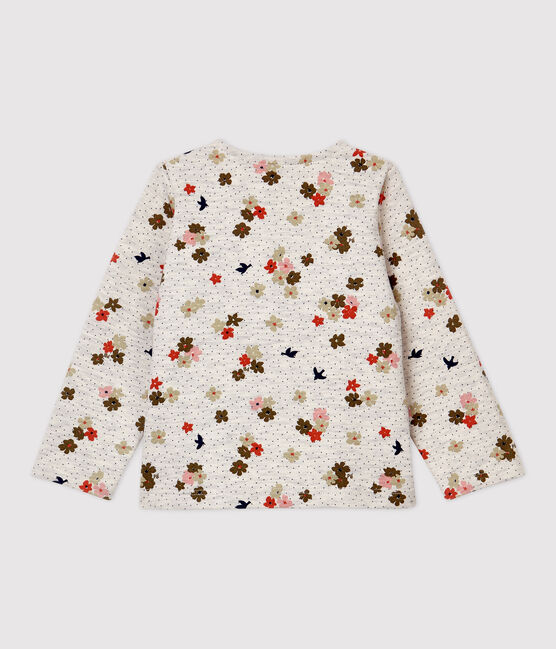 Babies' Cotton Cardigan MONTELIMAR beige/MULTICO white