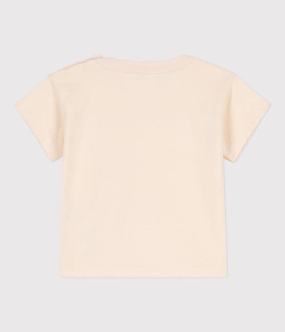 Babies' Embroidered Short-Sleeved Jersey T-Shirt AVALANCHE Ecru