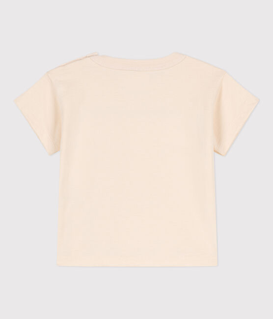 Babies' Embroidered Short-Sleeved Jersey T-Shirt AVALANCHE Ecru