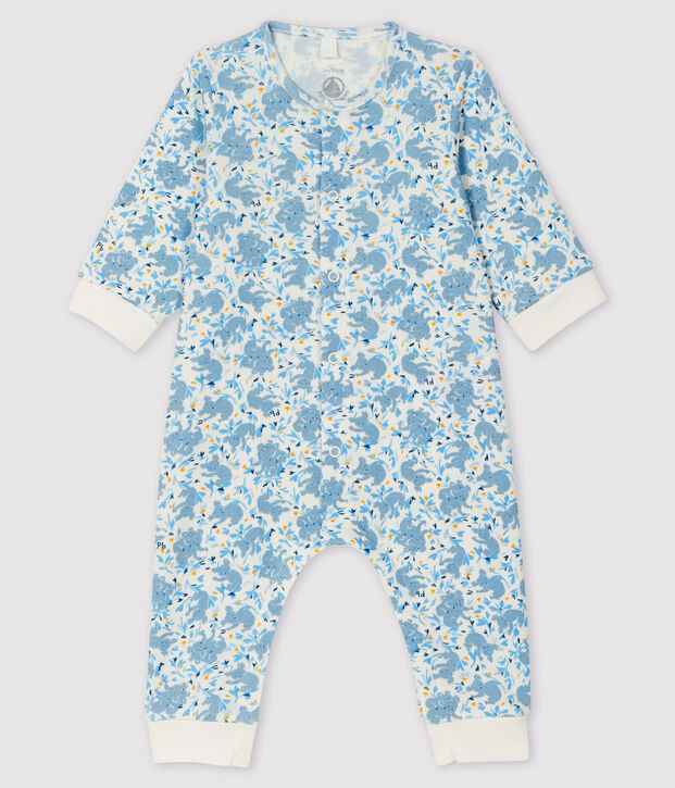 Baby Boys' Ribbed Koala Print Jumpsuit white/multicolor