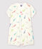Baby Girls' Seahorse Pattern Cotton Playsuit MARSHMALLOW white/GRETEL pink