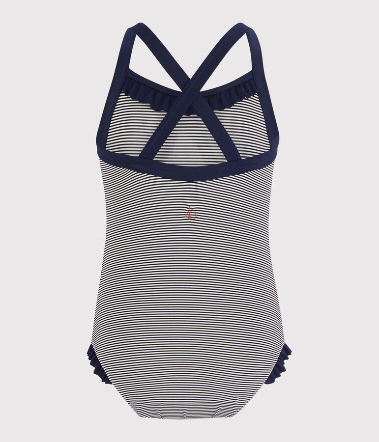 Girls' Swimsuit blue/white