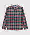 Boys' Checked Shirt PINEDE green/MULTICO white