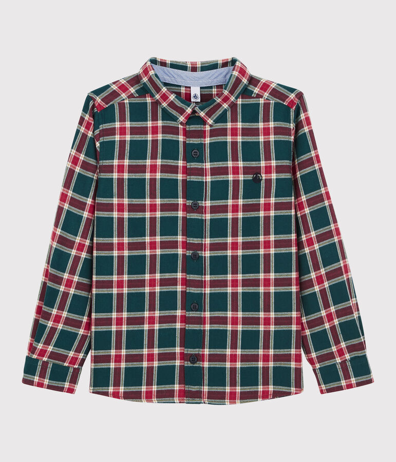 Boys' Checked Shirt green/multicolor