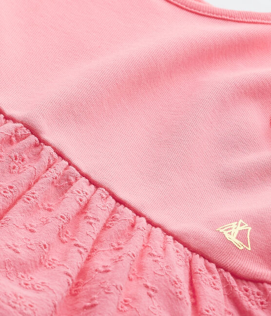 Baby girl's dress with butterfly sleeves PETAL pink