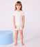 Children's short floral-print openwork cotton pyjamas MARSHMALLOW white/MULTICO white