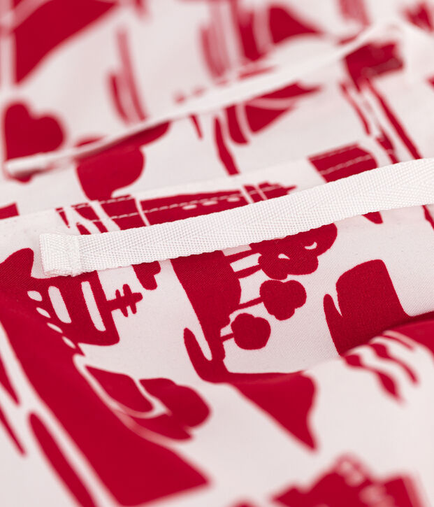 Boys' Printed Recycled Swimming Shorts Ecru/red