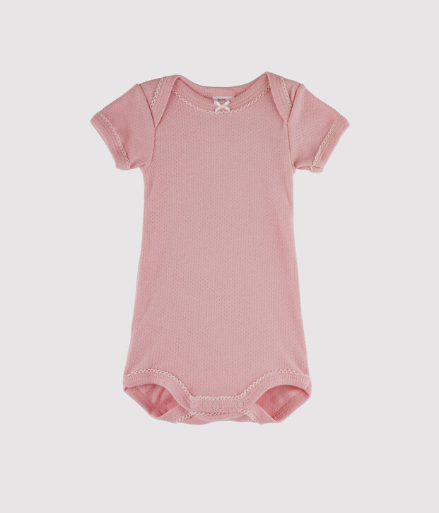 Baby Girls' Short-Sleeved Bodysuit pink