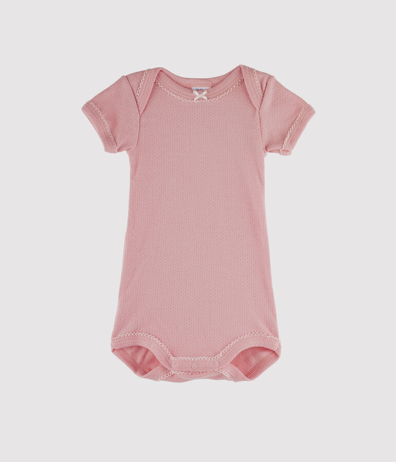 Baby Girls' Short-Sleeved Bodysuit pink