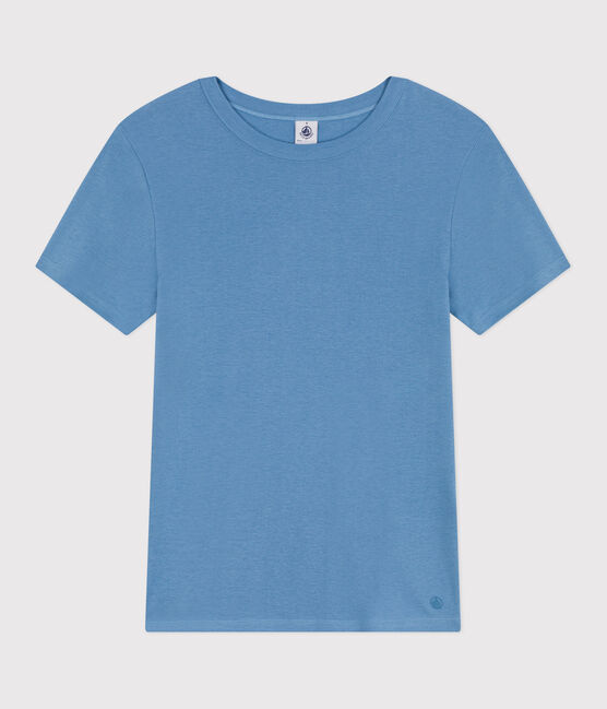 Women's Iconic plain cotton T-shirt ALASKA blue