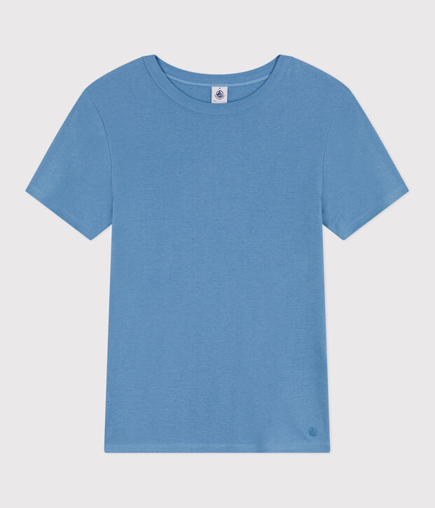 Women's Iconic plain cotton T-shirt blue