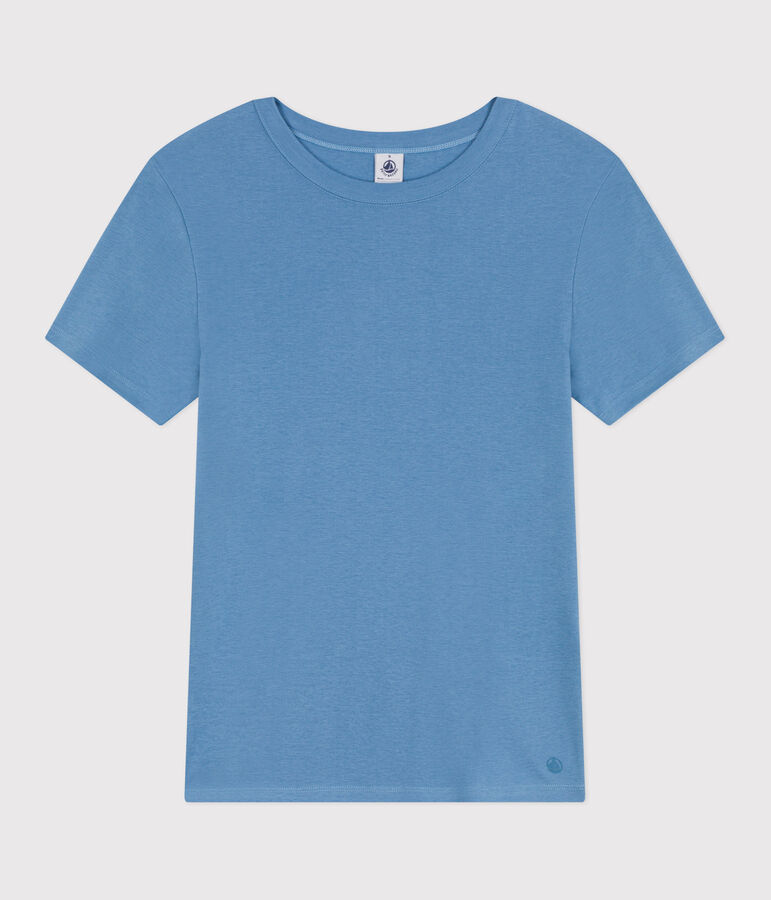 Women's Iconic plain cotton T-shirt blue