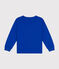 Boys' long-sleeved slub jersey T-shirt CALVIN blue