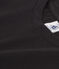 Women's Straight Round-Neck Cotton T-Shirt BLACK black