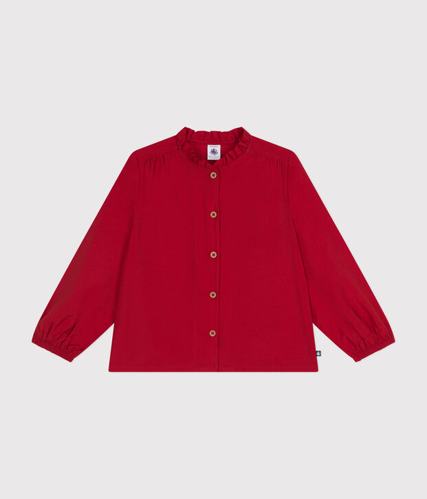 Girls' long sleeved blouse red