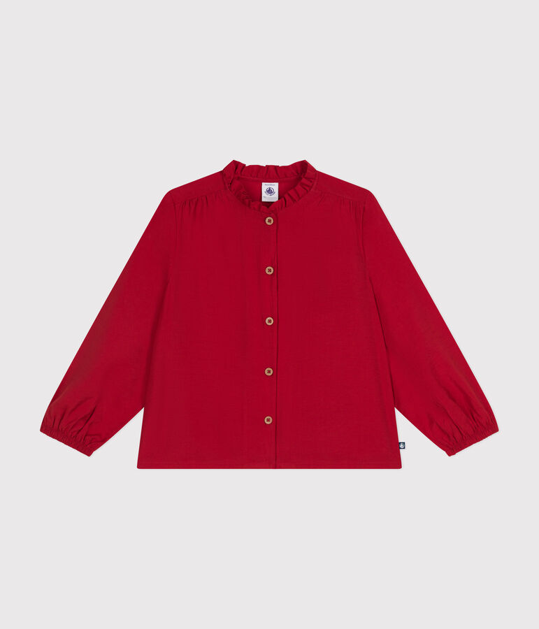 Girls' long sleeved blouse red