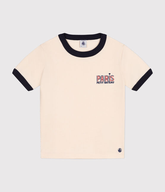 Boys' Jersey T-shirt AVALANCHE Ecru