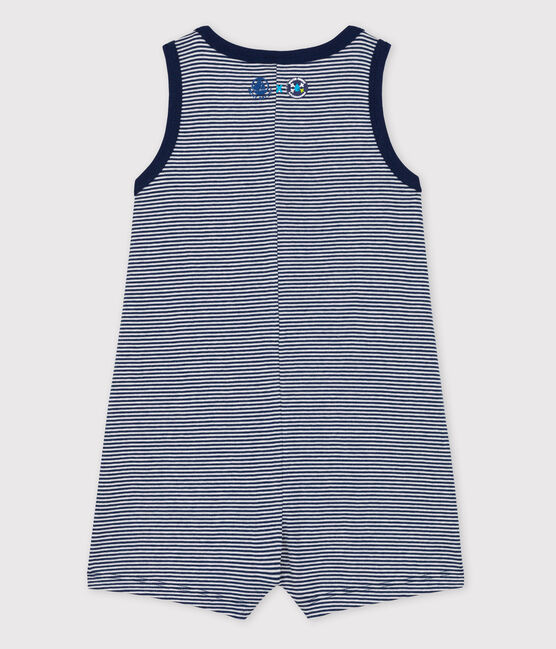 Petit Bateau x Water Family Babies' Bodysuit MEDIEVAL blue/MARSHMALLOW white