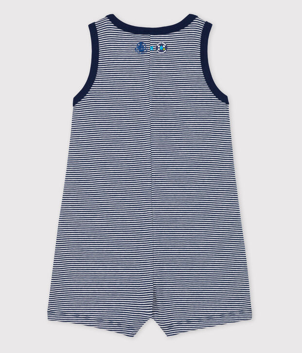 Petit Bateau x Water Family Babies' Bodysuit blue/white