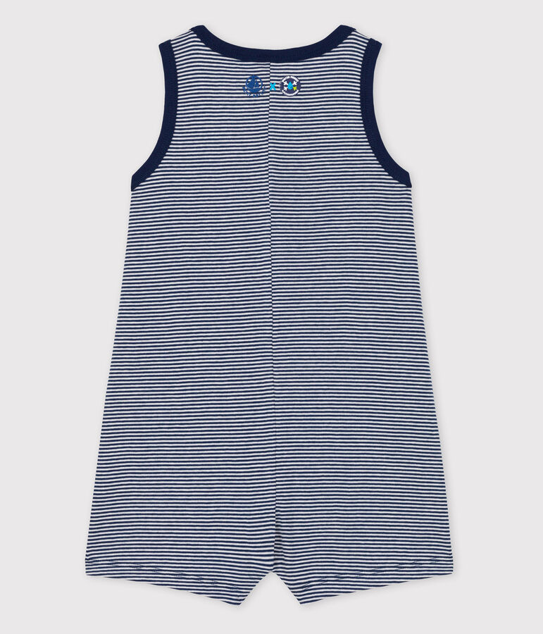 Petit Bateau x Water Family Babies' Bodysuit blue/white