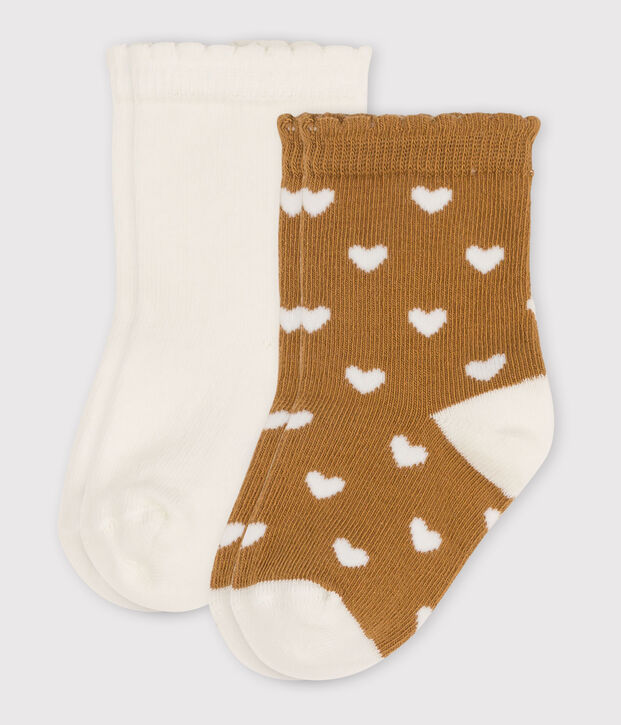 Babies' Heart Patterned Socks - 2-Pack multicolor