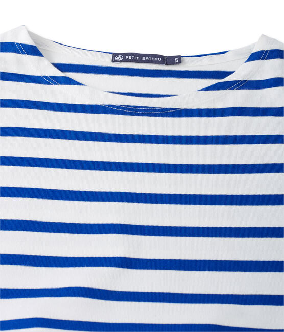 Robe femme trompe l'œil LAIT white/SURF blue
