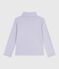 Children's stripy cotton rollneck top SQUAW white/MARSHMALLOW