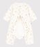 Babies' footless floral-print cotton bodyjamas MARSHMALLOW white/MULTICO white