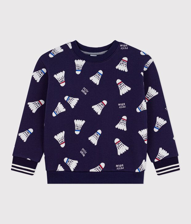Children's printed cotton sweatshirt blue/multicolor