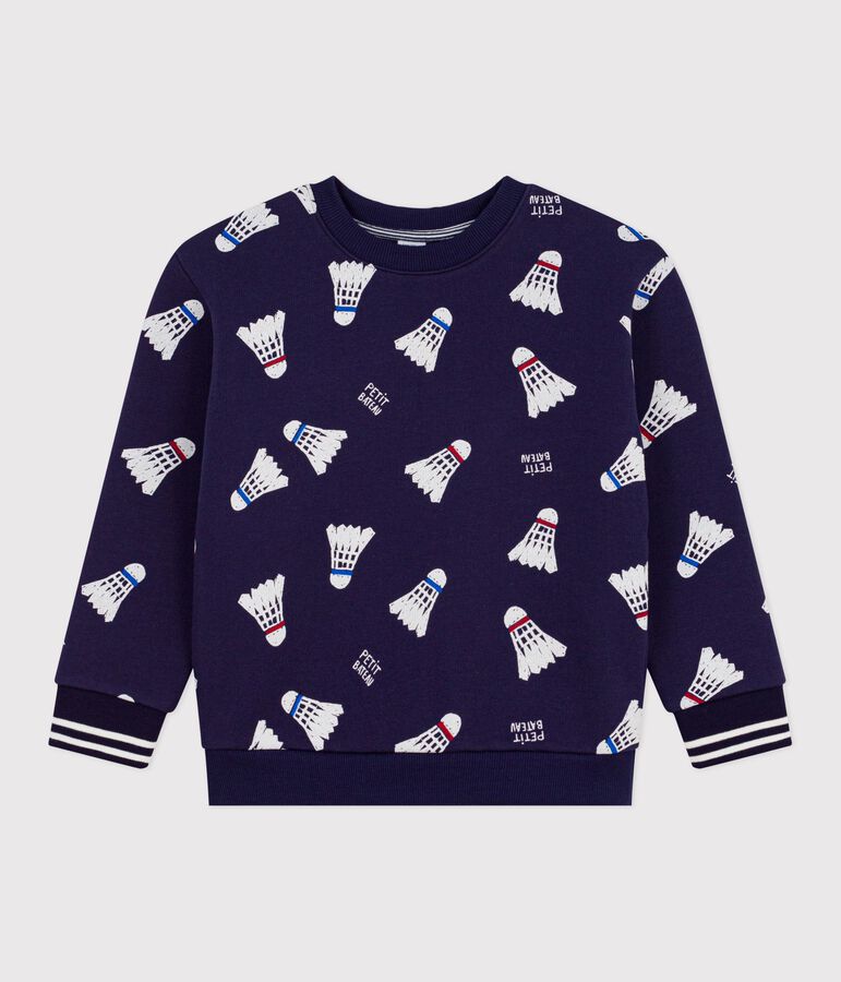 Children's printed cotton sweatshirt blue/multicolor