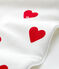 Babies' 2 TOG heart-patterned cotton sleeping bag MARSHMALLOW white/TERKUIT red
