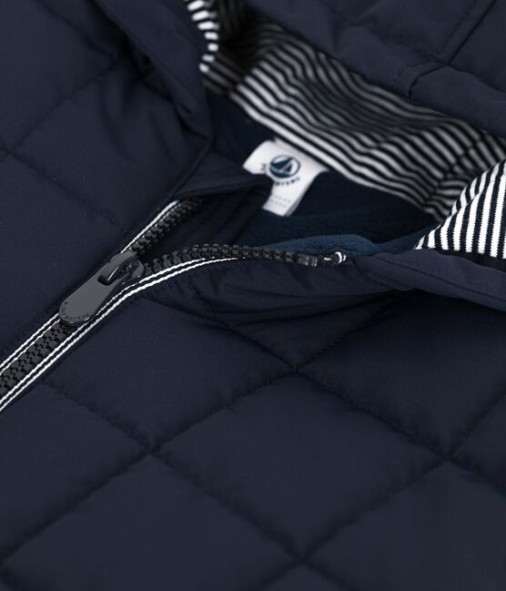 Children's plain light puffer jacket SMOKING blue