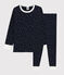 Unisex Starry Ribbed Pyjamas SMOKING blue/MARSHMALLOW white