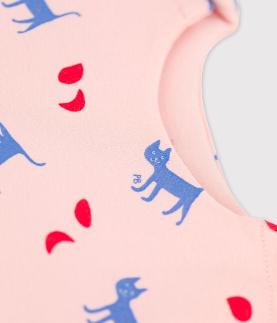 Babies' Printed Cotton Sleeping Bag MINOIS pink/MULTICO white