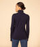 Women's Straight Roll-Neck Cotton T-Shirt INCOGNITO blue