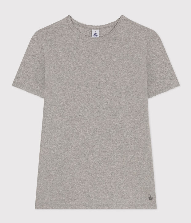 Women's Iconic Cocotte Stitch Cotton T-Shirt grey