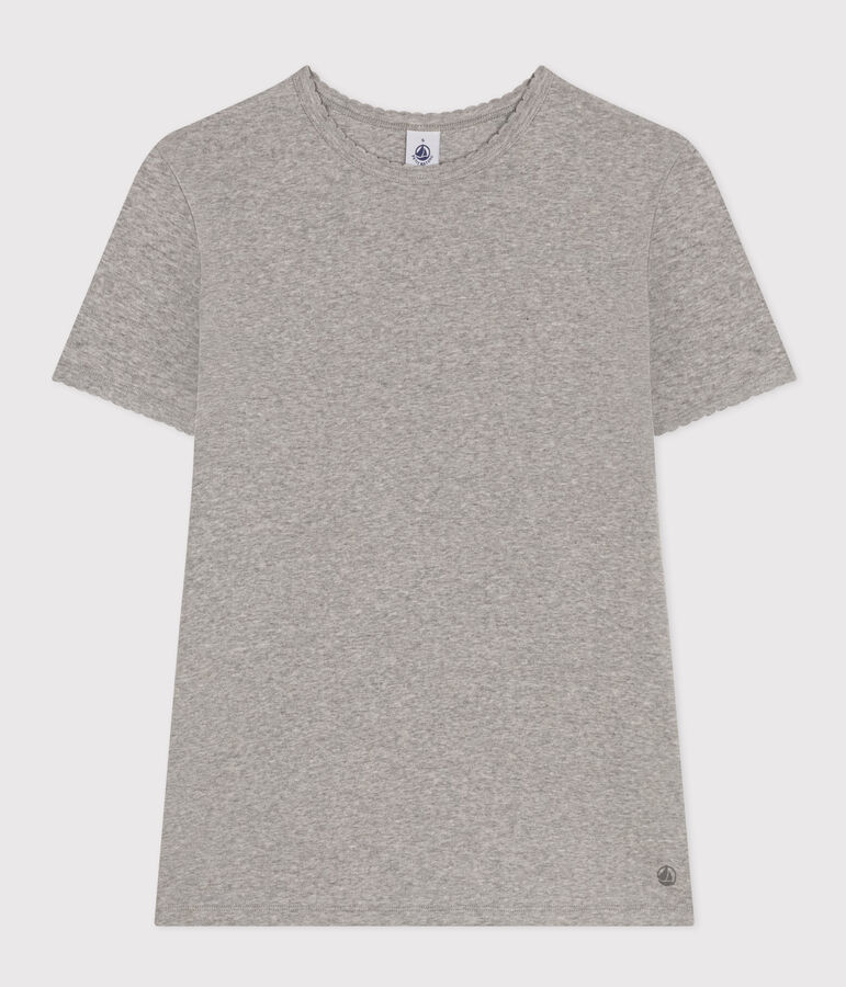 Women's Iconic Cocotte Stitch Cotton T-Shirt grey