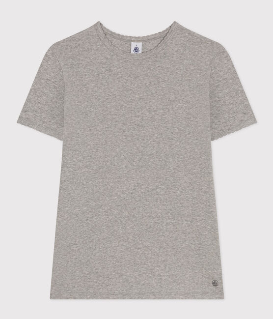 Women's Iconic Cocotte Stitch Cotton T-Shirt CHATON CHINE grey