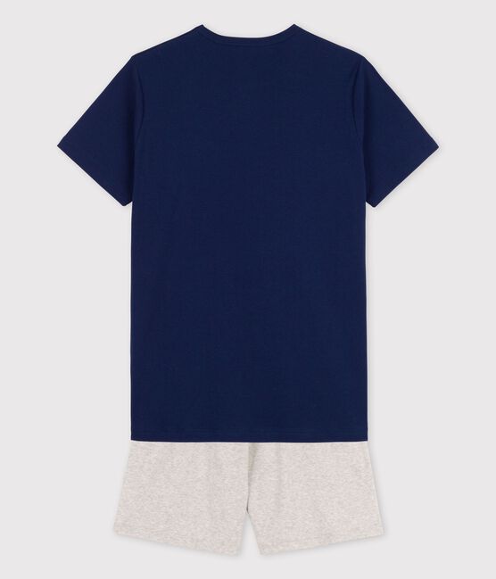 Boys' Midnight Blue Organic Cotton Short Pyjamas MEDIEVAL blue/BELUGA grey